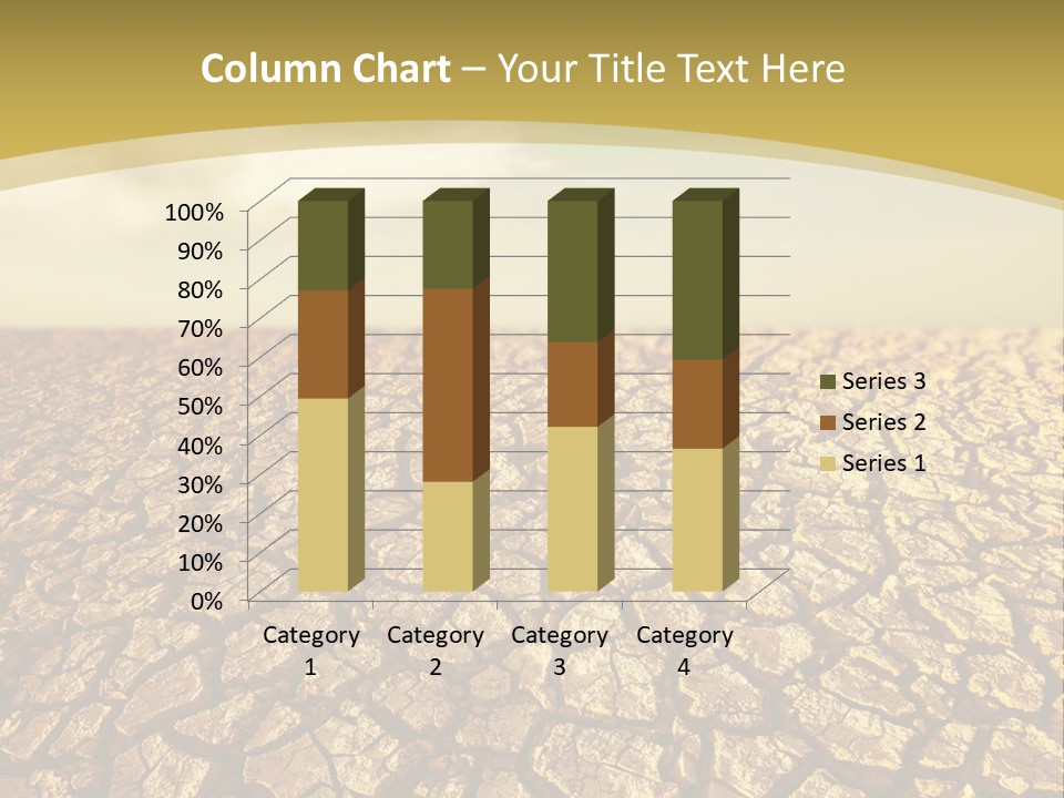 A Desert Area With A Sky And Clouds In The Background PowerPoint Template