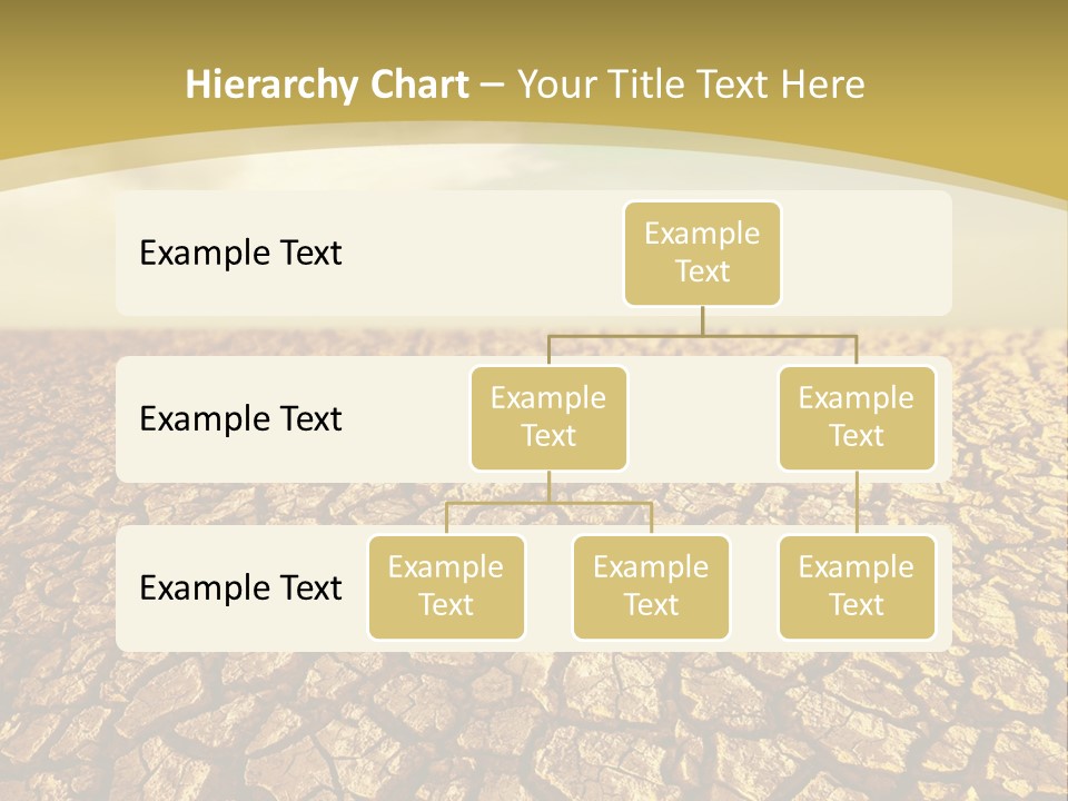 A Desert Area With A Sky And Clouds In The Background PowerPoint Template