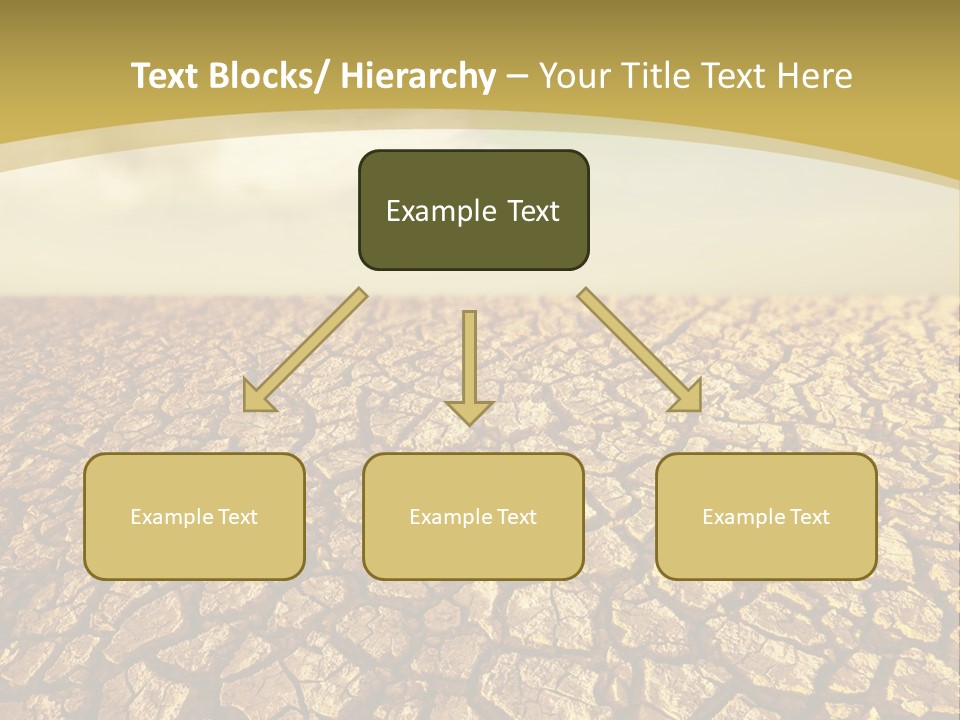 A Desert Area With A Sky And Clouds In The Background PowerPoint Template