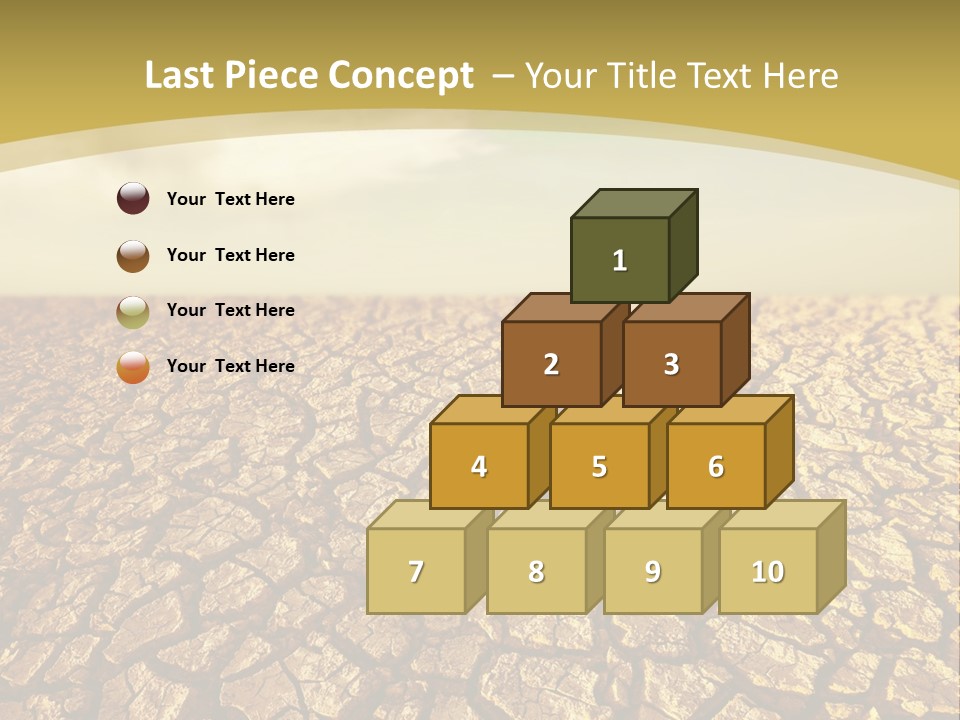 A Desert Area With A Sky And Clouds In The Background PowerPoint Template