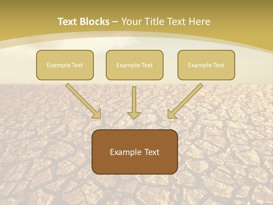 A Desert Area With A Sky And Clouds In The Background PowerPoint Template