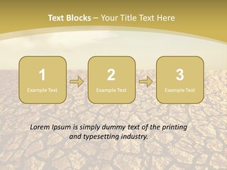 A Desert Area With A Sky And Clouds In The Background PowerPoint Template