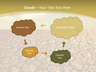 A Desert Area With A Sky And Clouds In The Background PowerPoint Template