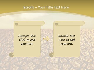 A Desert Area With A Sky And Clouds In The Background PowerPoint Template