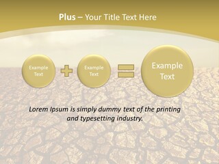 A Desert Area With A Sky And Clouds In The Background PowerPoint Template