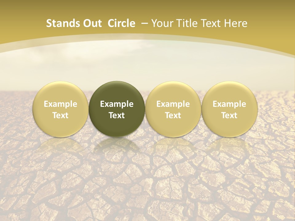 A Desert Area With A Sky And Clouds In The Background PowerPoint Template