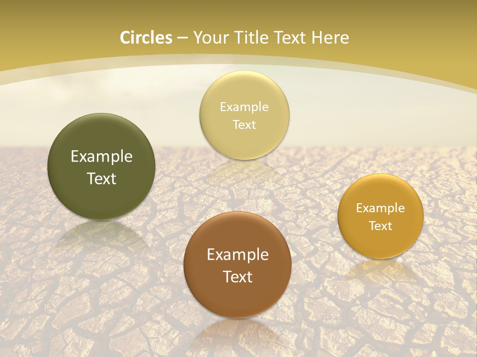 A Desert Area With A Sky And Clouds In The Background PowerPoint Template