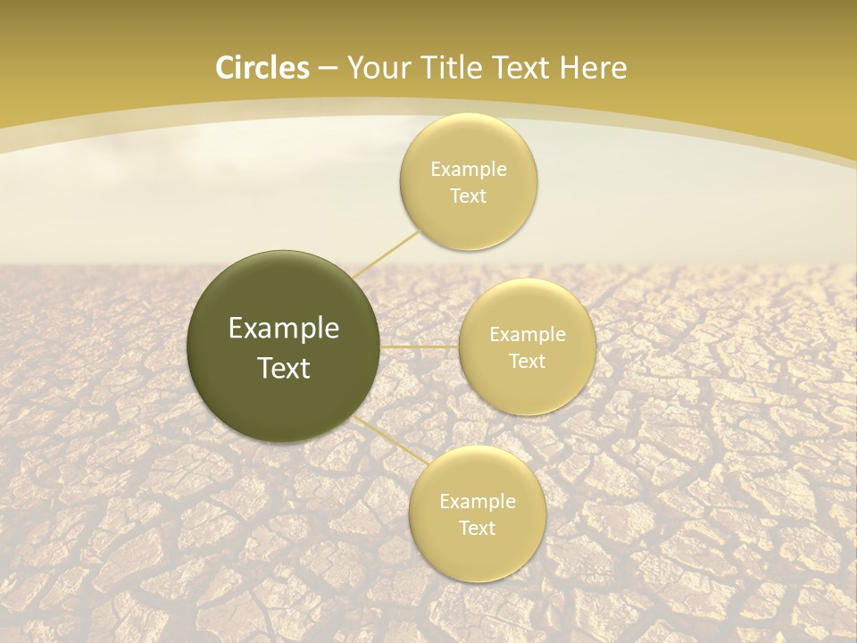 A Desert Area With A Sky And Clouds In The Background PowerPoint Template