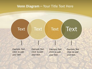 A Desert Area With A Sky And Clouds In The Background PowerPoint Template