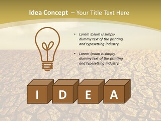 A Desert Area With A Sky And Clouds In The Background PowerPoint Template