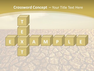 A Desert Area With A Sky And Clouds In The Background PowerPoint Template