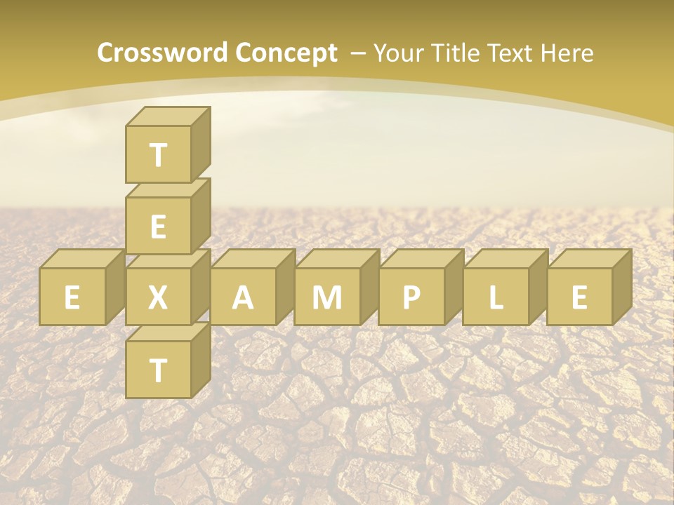 A Desert Area With A Sky And Clouds In The Background PowerPoint Template