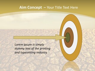 A Desert Area With A Sky And Clouds In The Background PowerPoint Template