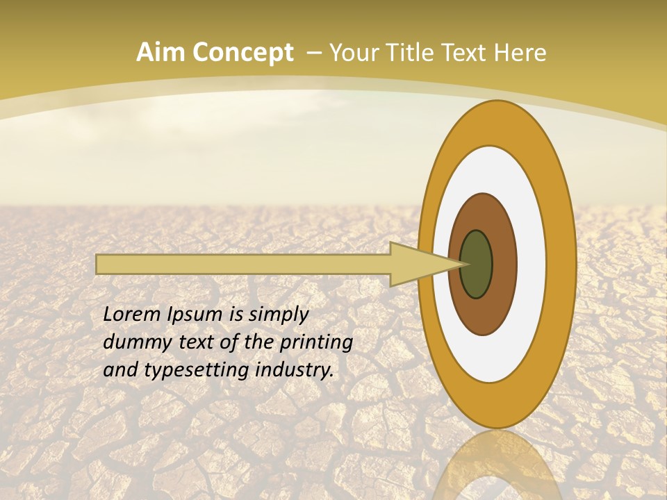 A Desert Area With A Sky And Clouds In The Background PowerPoint Template