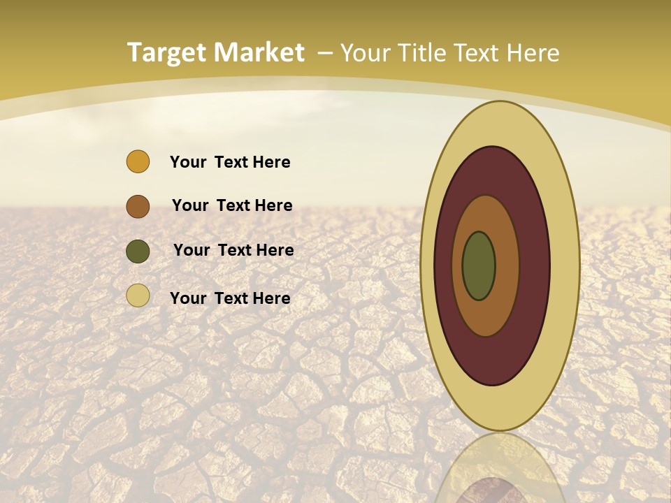 A Desert Area With A Sky And Clouds In The Background PowerPoint Template