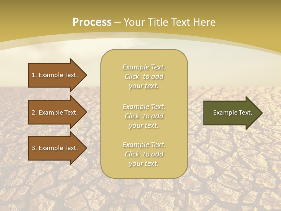 A Desert Area With A Sky And Clouds In The Background PowerPoint Template