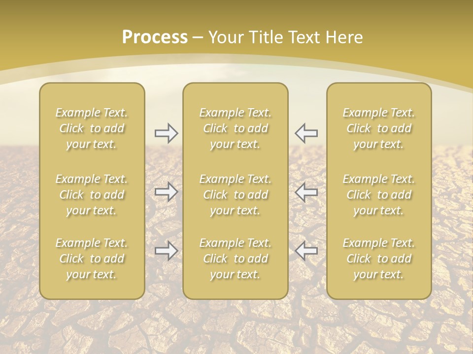 A Desert Area With A Sky And Clouds In The Background PowerPoint Template