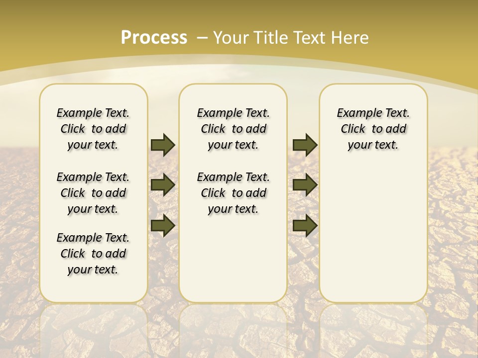 A Desert Area With A Sky And Clouds In The Background PowerPoint Template