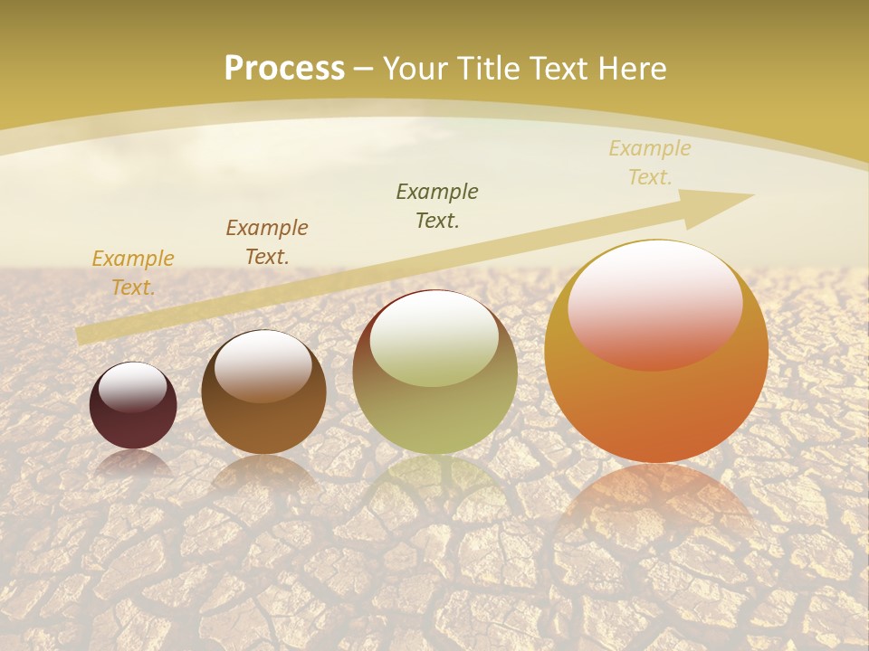 A Desert Area With A Sky And Clouds In The Background PowerPoint Template