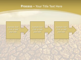 A Desert Area With A Sky And Clouds In The Background PowerPoint Template