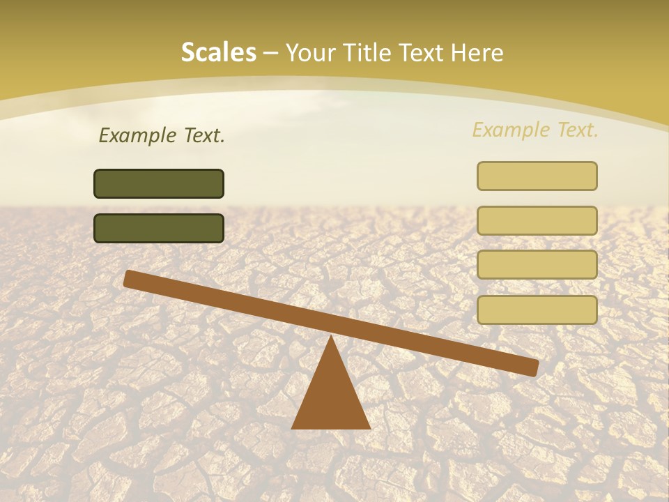 A Desert Area With A Sky And Clouds In The Background PowerPoint Template