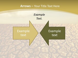 A Desert Area With A Sky And Clouds In The Background PowerPoint Template