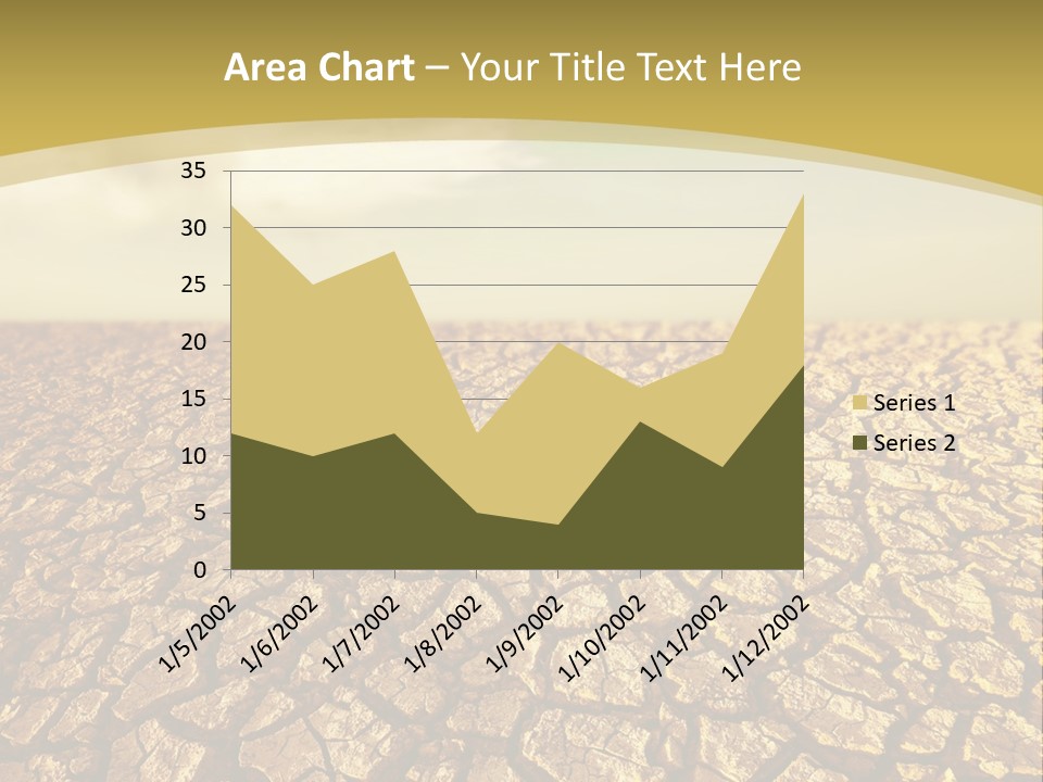 A Desert Area With A Sky And Clouds In The Background PowerPoint Template