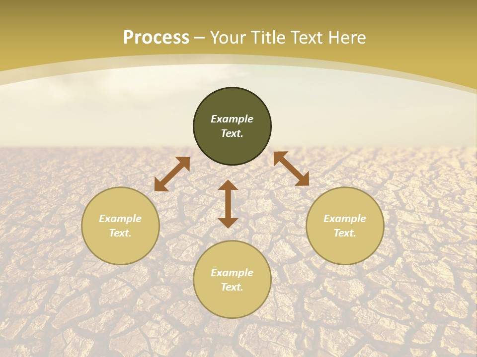 A Desert Area With A Sky And Clouds In The Background PowerPoint Template