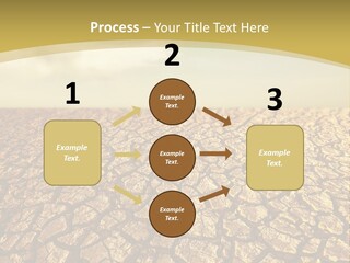 A Desert Area With A Sky And Clouds In The Background PowerPoint Template