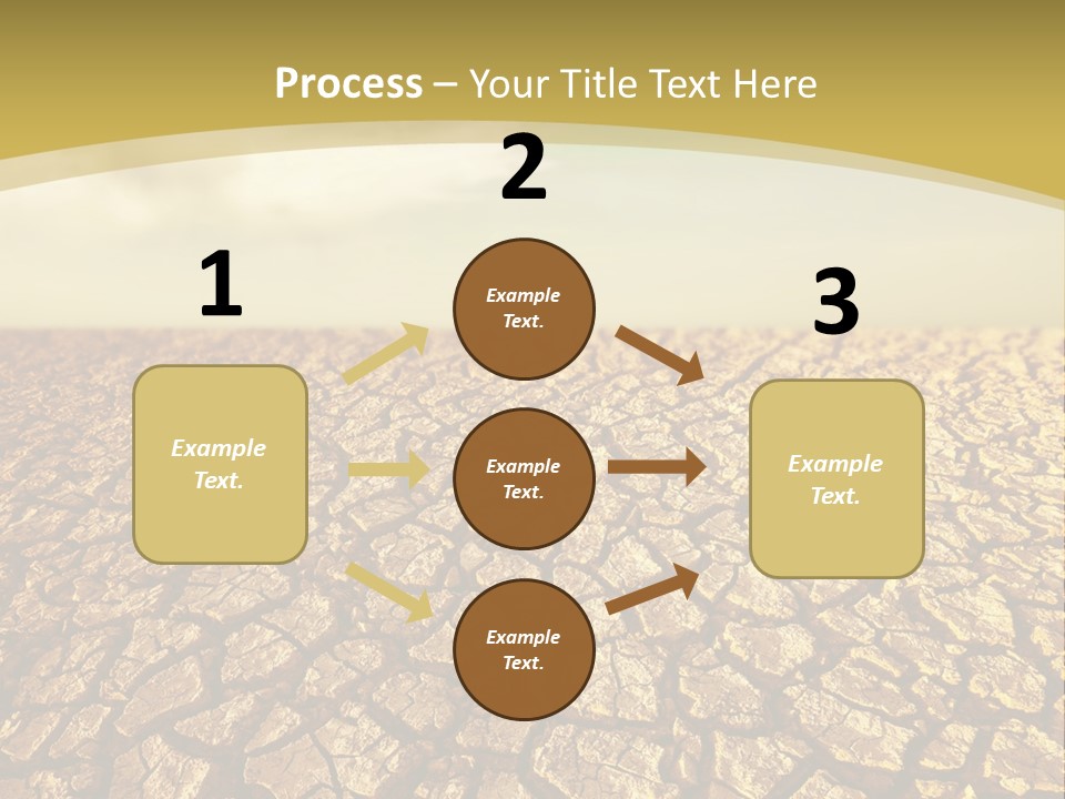 A Desert Area With A Sky And Clouds In The Background PowerPoint Template
