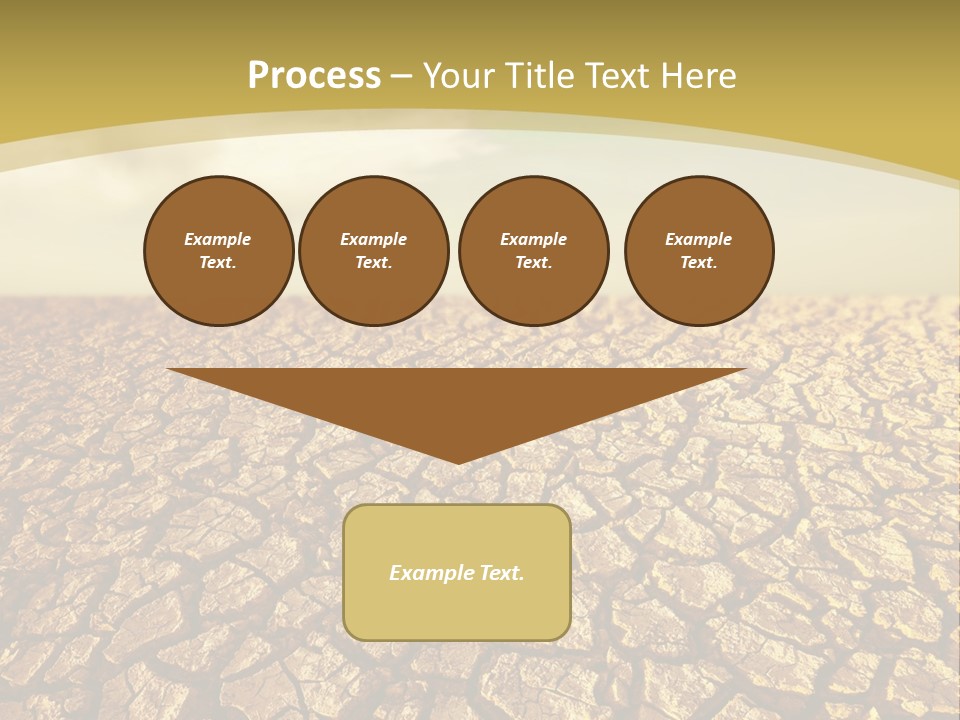 A Desert Area With A Sky And Clouds In The Background PowerPoint Template