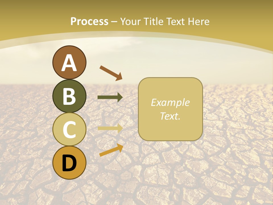 A Desert Area With A Sky And Clouds In The Background PowerPoint Template