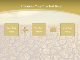 A Desert Area With A Sky And Clouds In The Background PowerPoint Template