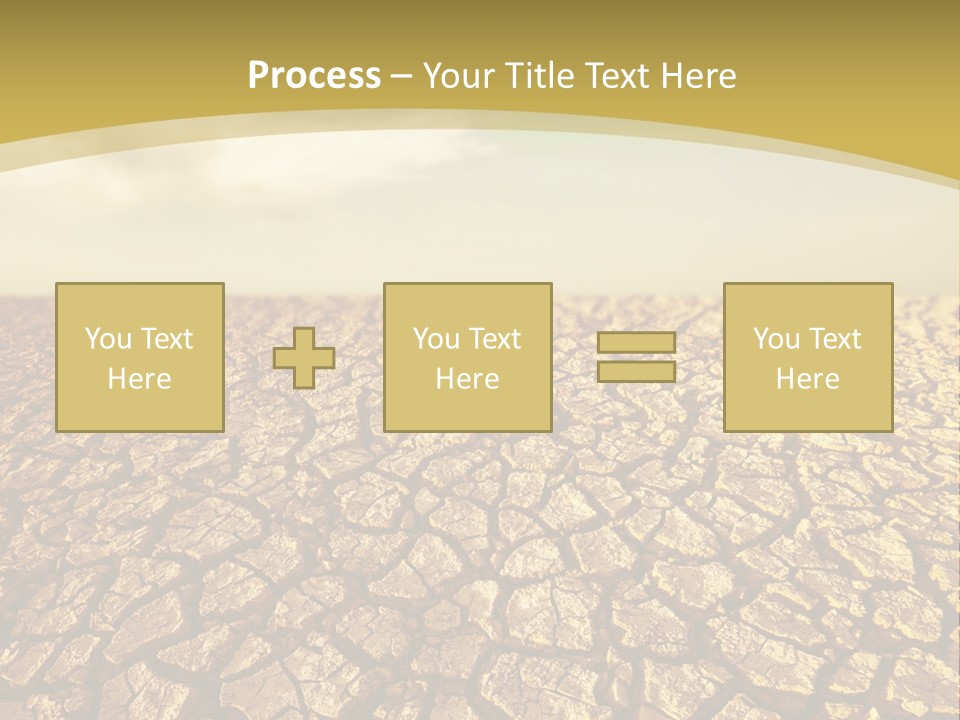 A Desert Area With A Sky And Clouds In The Background PowerPoint Template