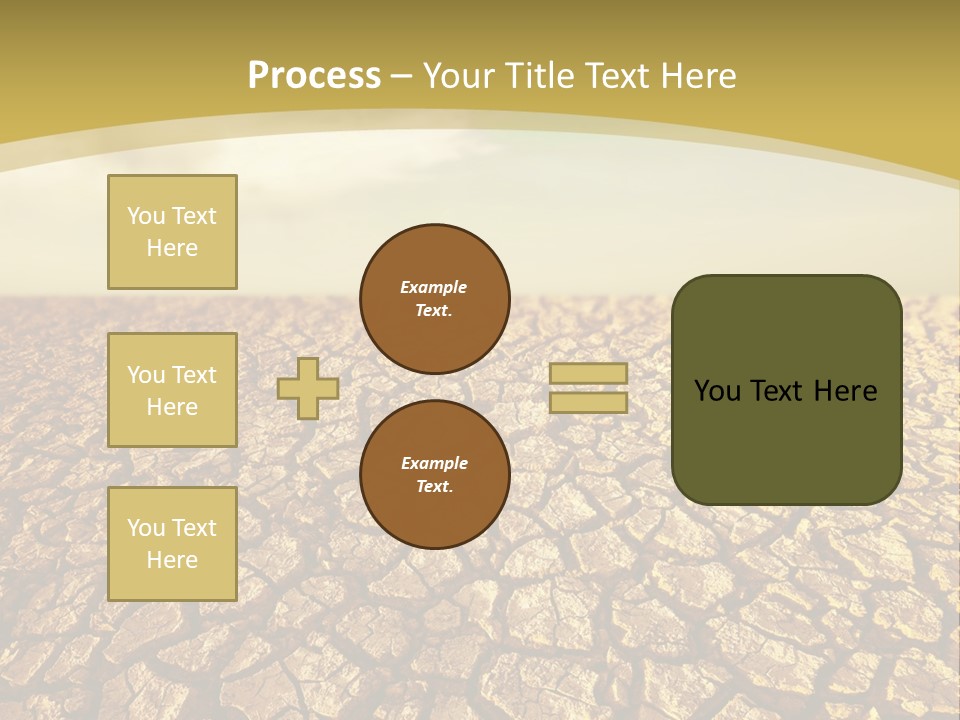A Desert Area With A Sky And Clouds In The Background PowerPoint Template