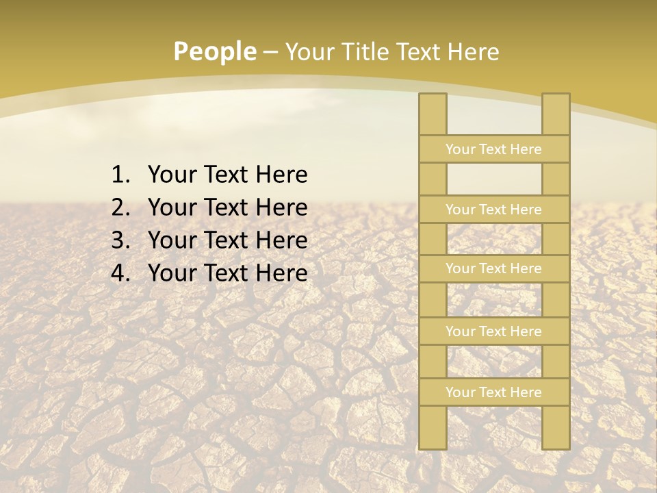 A Desert Area With A Sky And Clouds In The Background PowerPoint Template