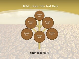 A Desert Area With A Sky And Clouds In The Background PowerPoint Template