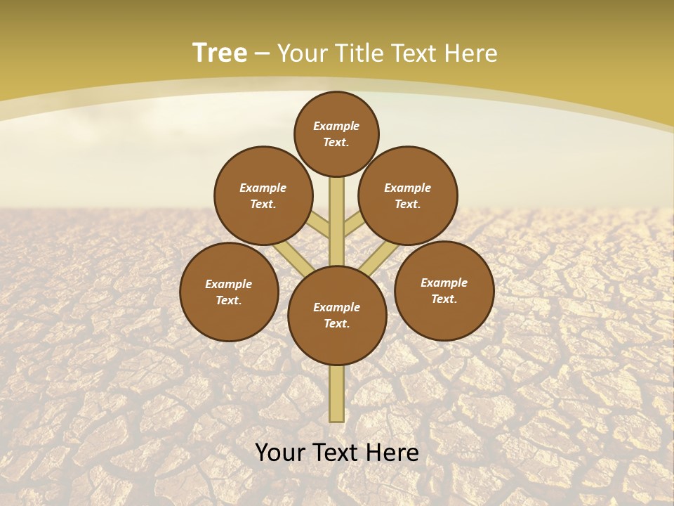 A Desert Area With A Sky And Clouds In The Background PowerPoint Template