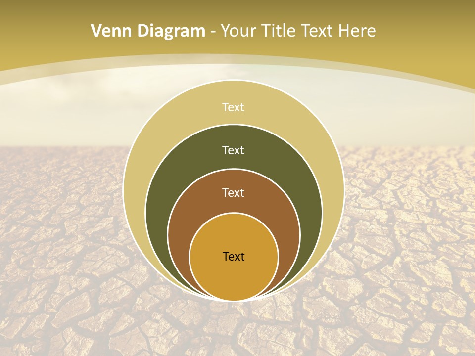 A Desert Area With A Sky And Clouds In The Background PowerPoint Template