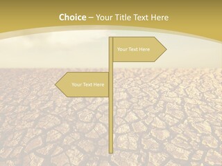 A Desert Area With A Sky And Clouds In The Background PowerPoint Template