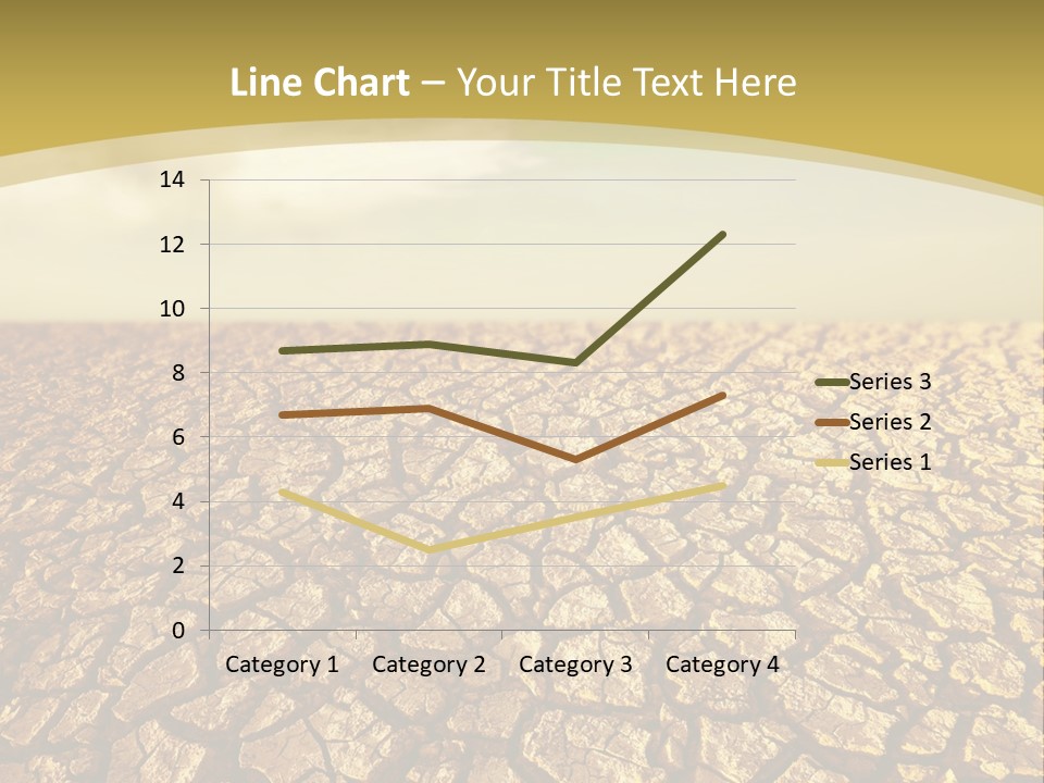 A Desert Area With A Sky And Clouds In The Background PowerPoint Template