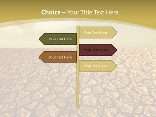 A Desert Area With A Sky And Clouds In The Background PowerPoint Template