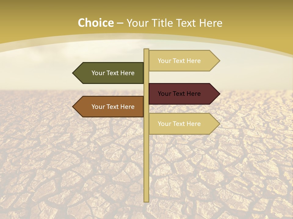 A Desert Area With A Sky And Clouds In The Background PowerPoint Template