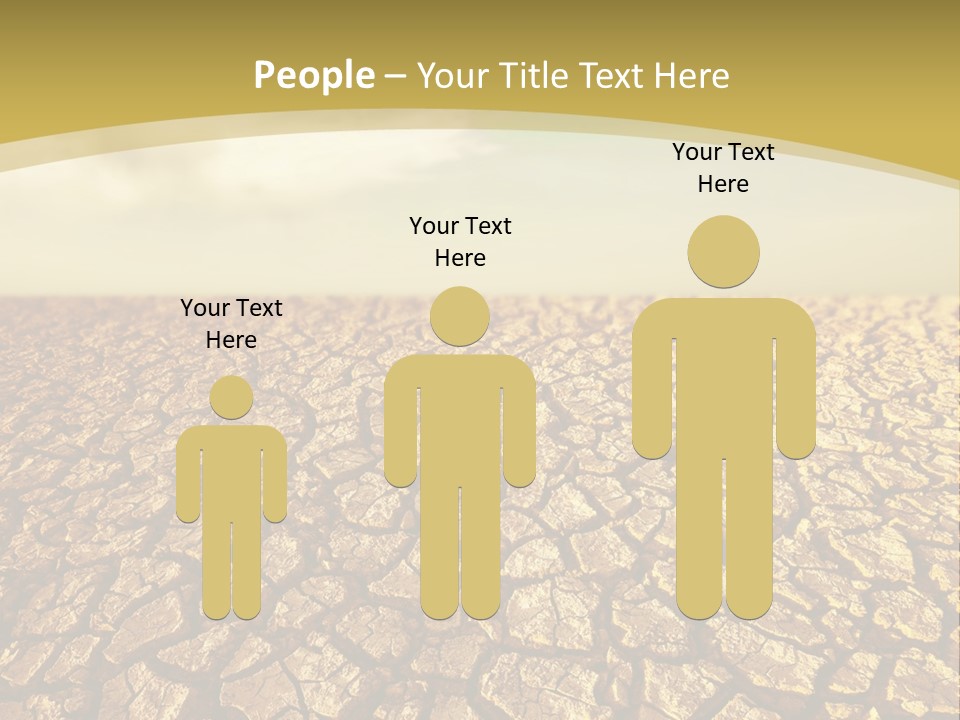 A Desert Area With A Sky And Clouds In The Background PowerPoint Template