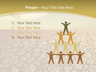 A Desert Area With A Sky And Clouds In The Background PowerPoint Template