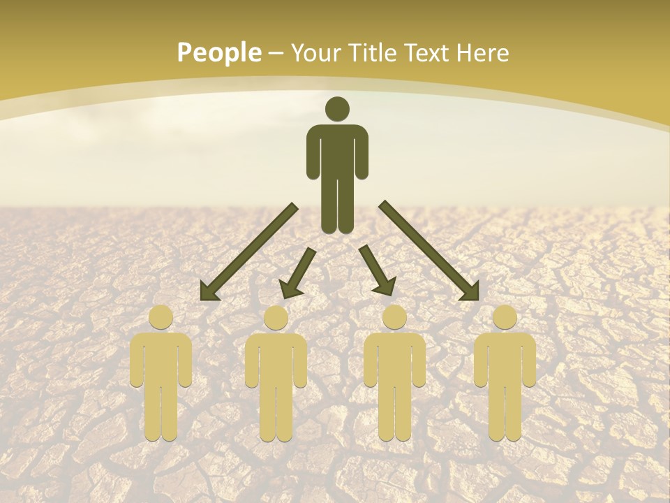 A Desert Area With A Sky And Clouds In The Background PowerPoint Template