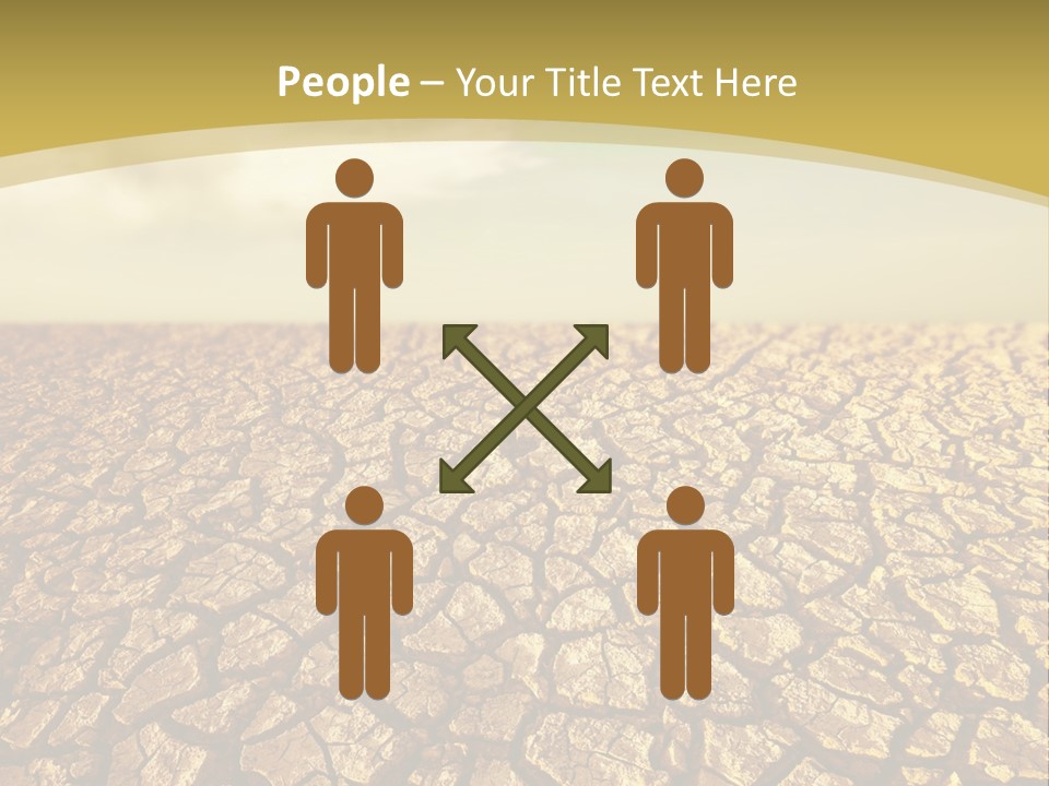 A Desert Area With A Sky And Clouds In The Background PowerPoint Template