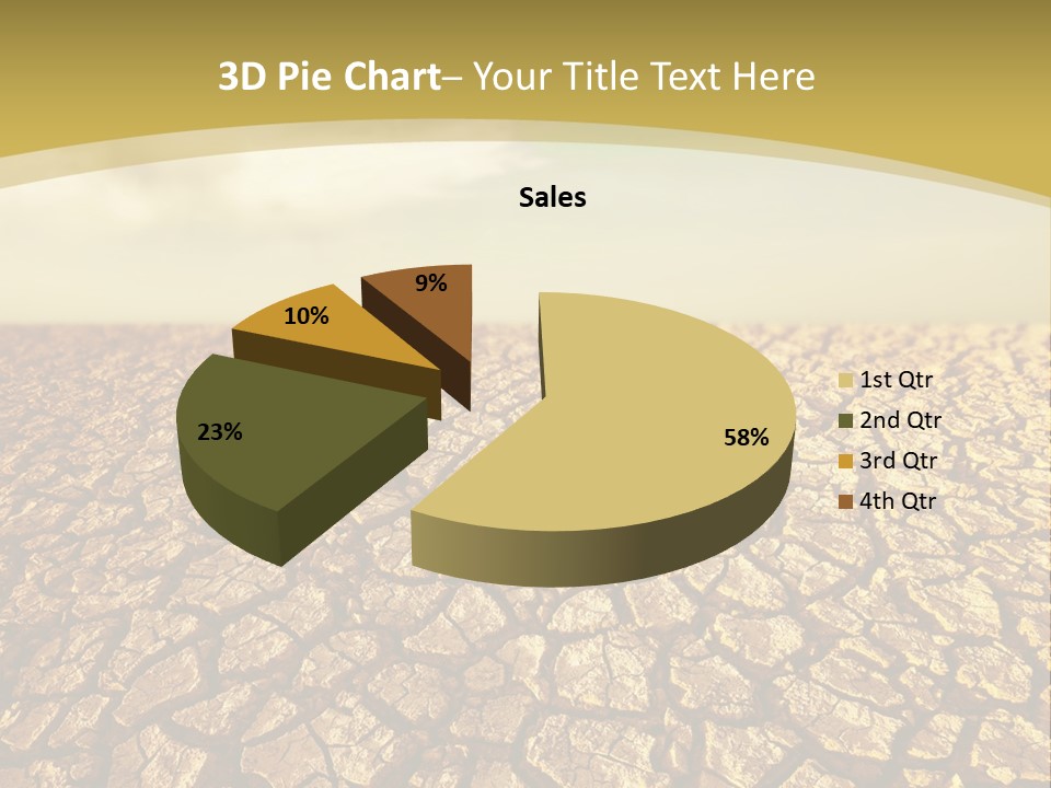 A Desert Area With A Sky And Clouds In The Background PowerPoint Template