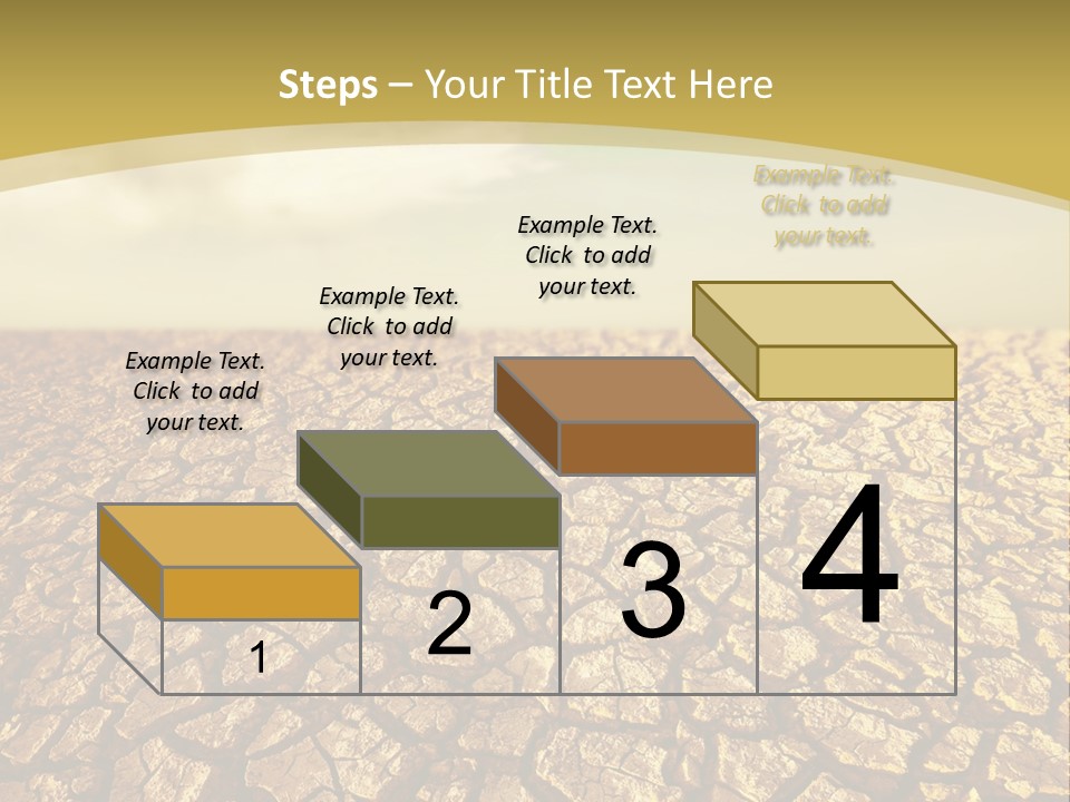 A Desert Area With A Sky And Clouds In The Background PowerPoint Template