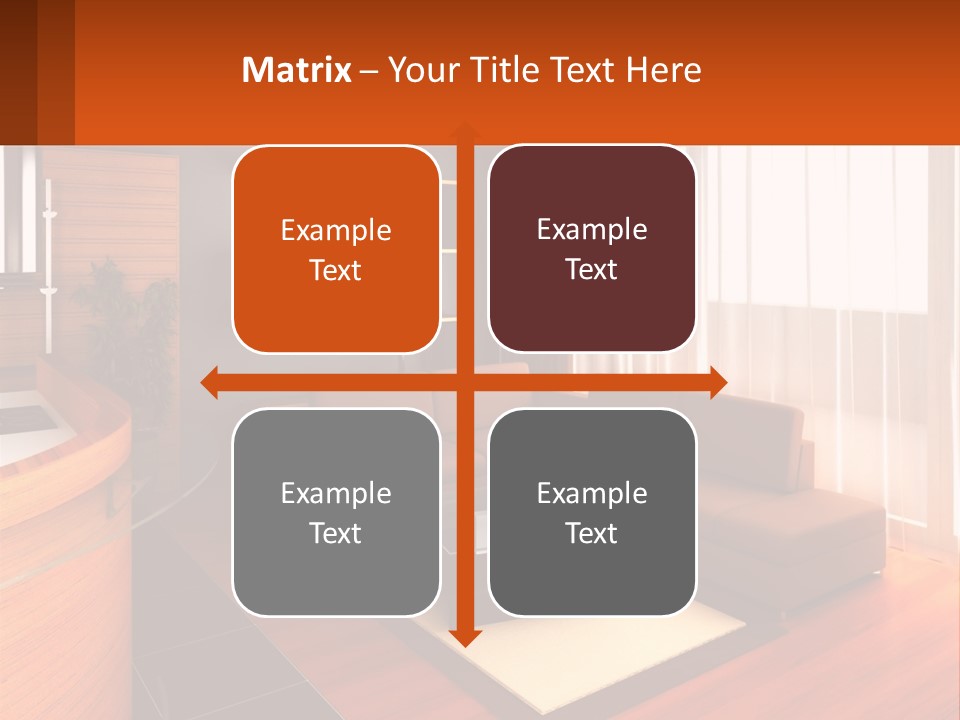 A Living Room With A Couch And A Table PowerPoint Template
